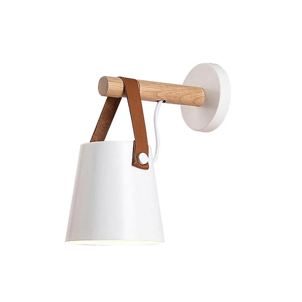 Scandinavische houten riememmer wandlamp HL62