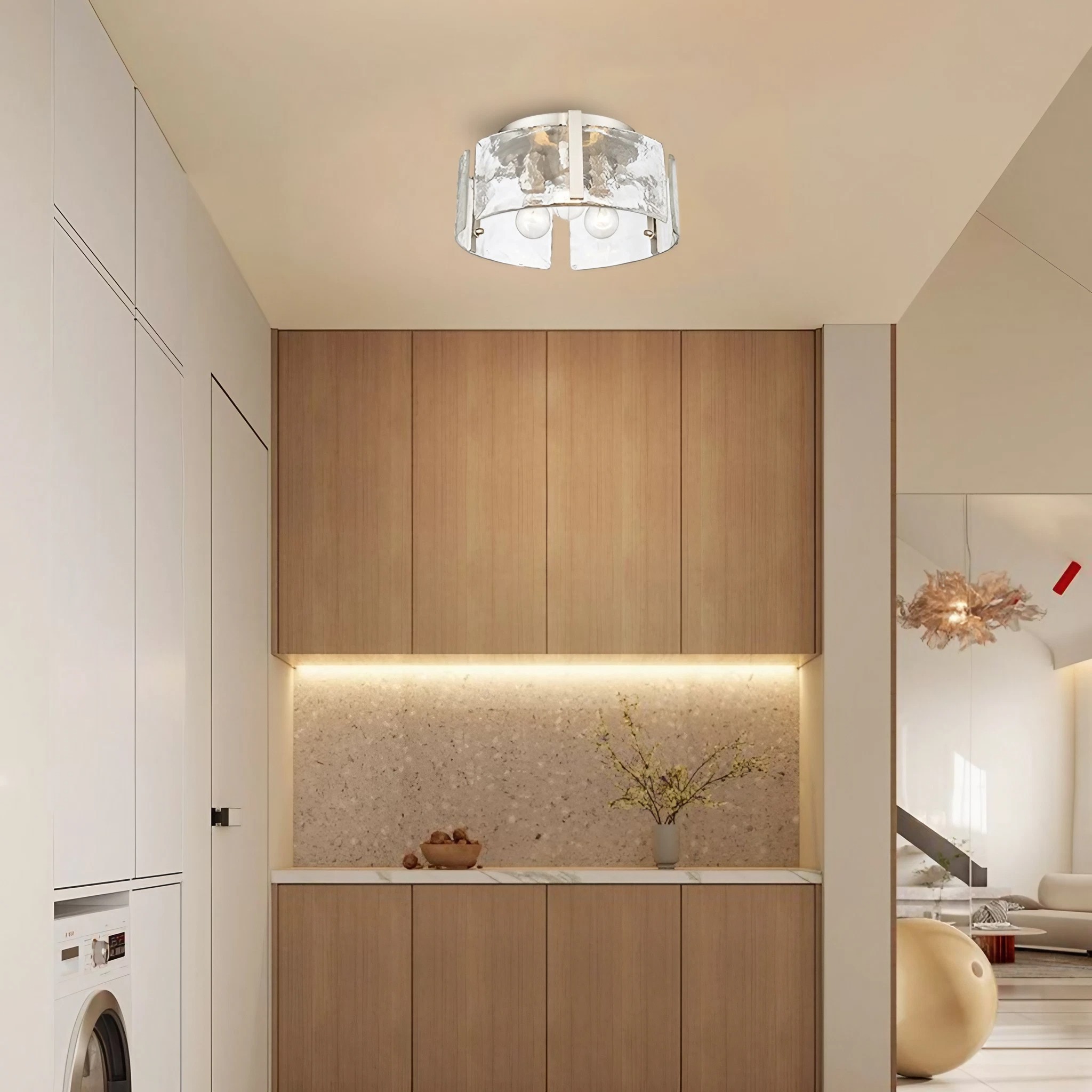 Moderne Inbouwplafondlamp Met Glazen Trommel HL267