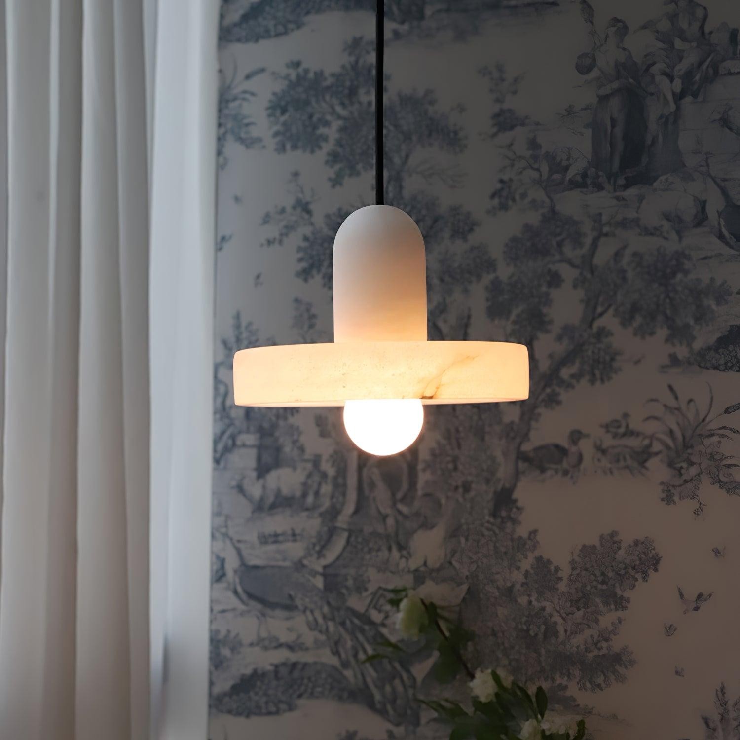 Elegante creatieve witte albasten hanglamp HL993