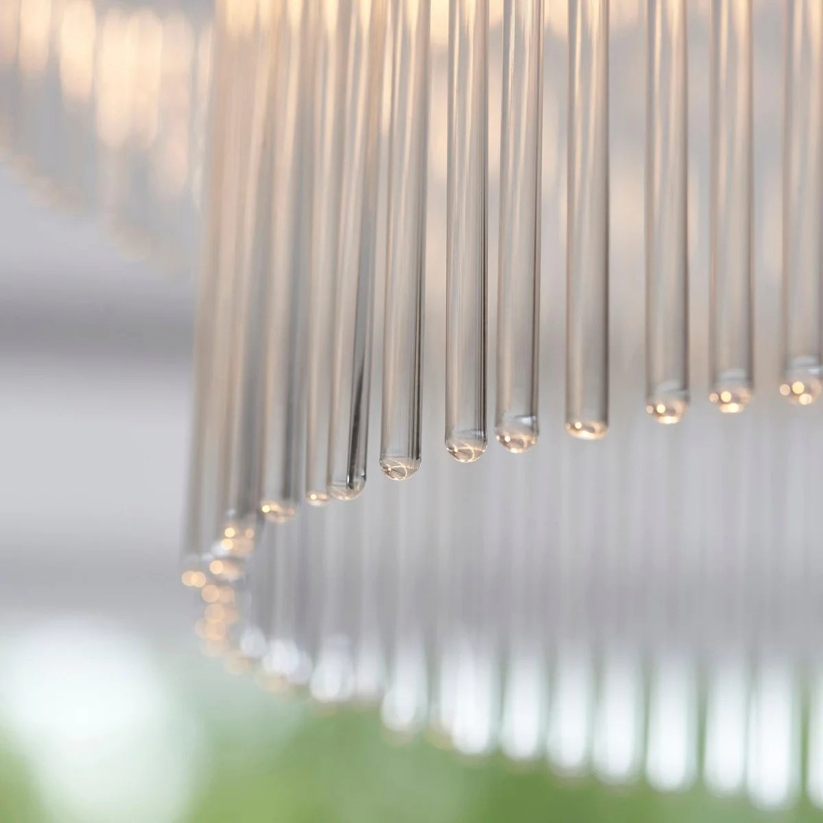 RibGlow Antieke Messing Plafondlamp met 3 Lichtpunten en Helder Glas - Hal of Slaapkamer HL2174
