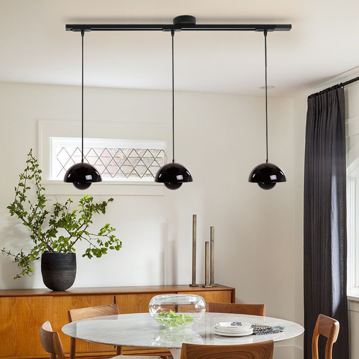 Zwenkarm enkel ophangsysteem voor een hanglamp HL202