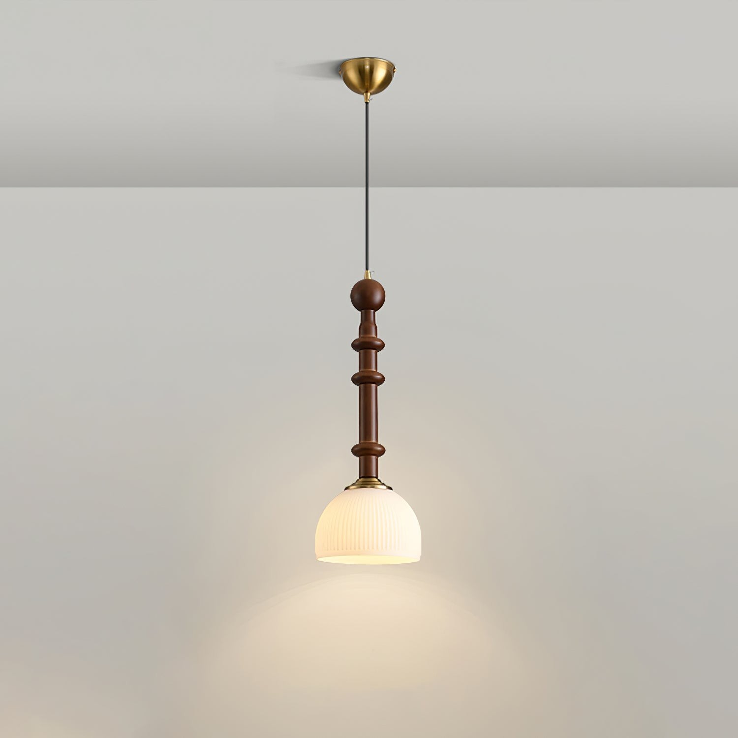 Retro massief houten serie hanglamp HL770