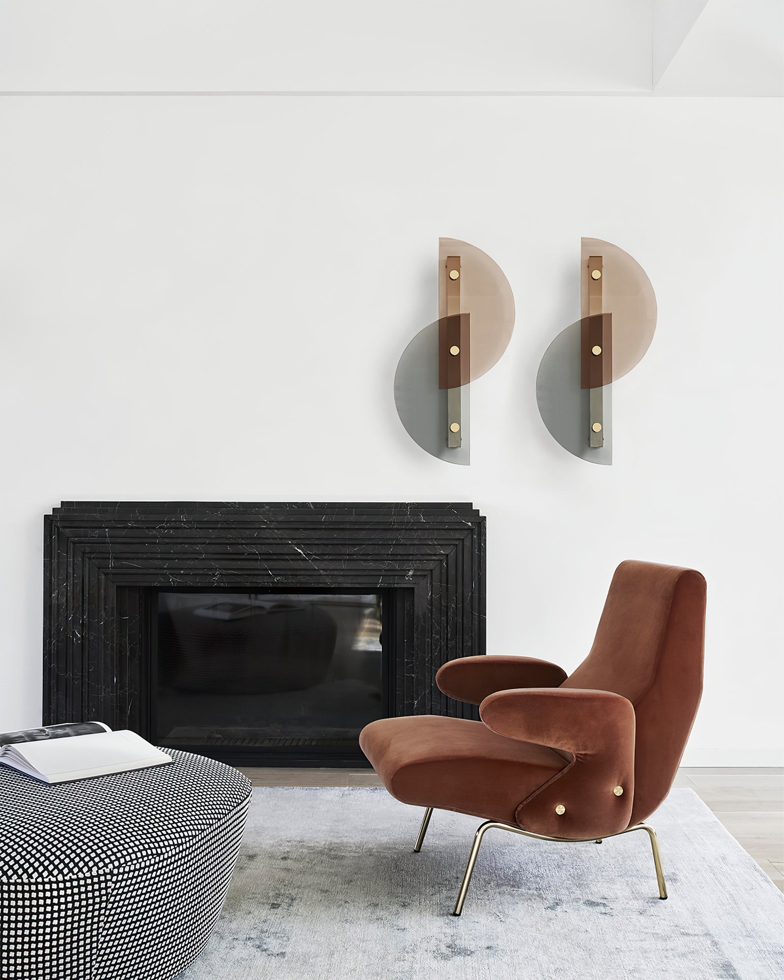 Eenvoudige waaiervormige glazen boogwandlamp HL635