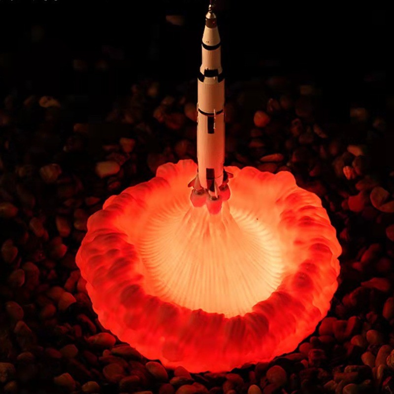Creatieve 3D-geprinte vliegtuig vuurdraak tafellamp HL336