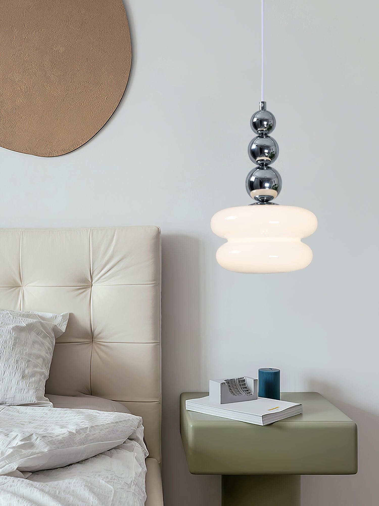 Hedendaagse Scandinavische glazen bolvormige hanglamp voor woonkamer HL689