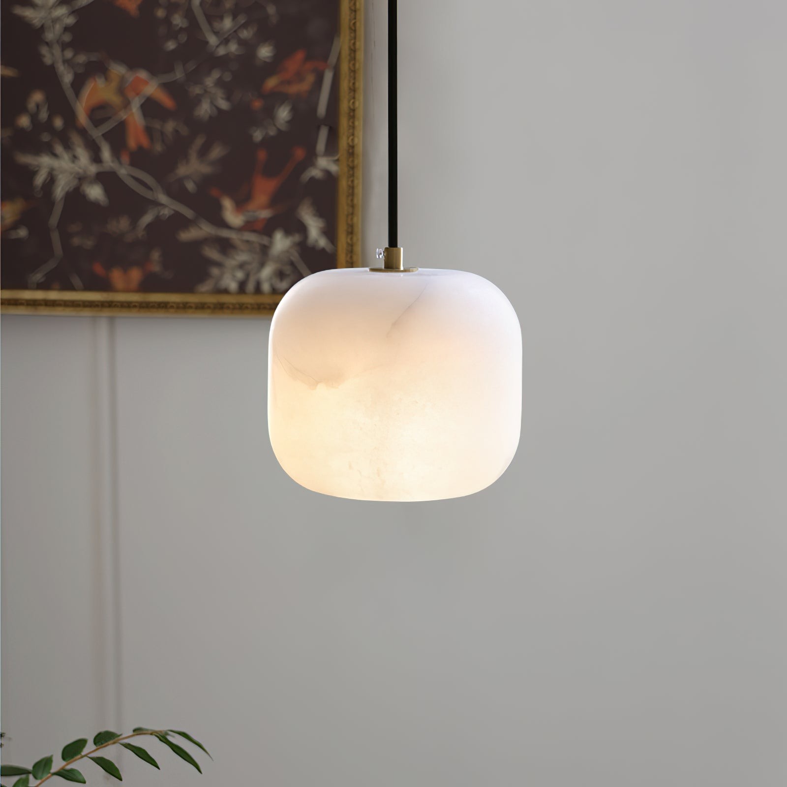 Alabaster hanglamp voor naast het bed HL2976