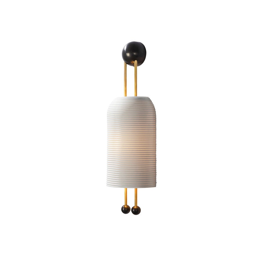Wandlamp met glazen lantaarn HL3031