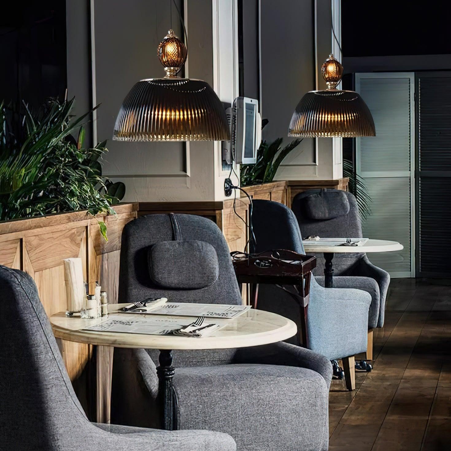 Moderne vintage gradiënt groene glazen hanglamp HL539