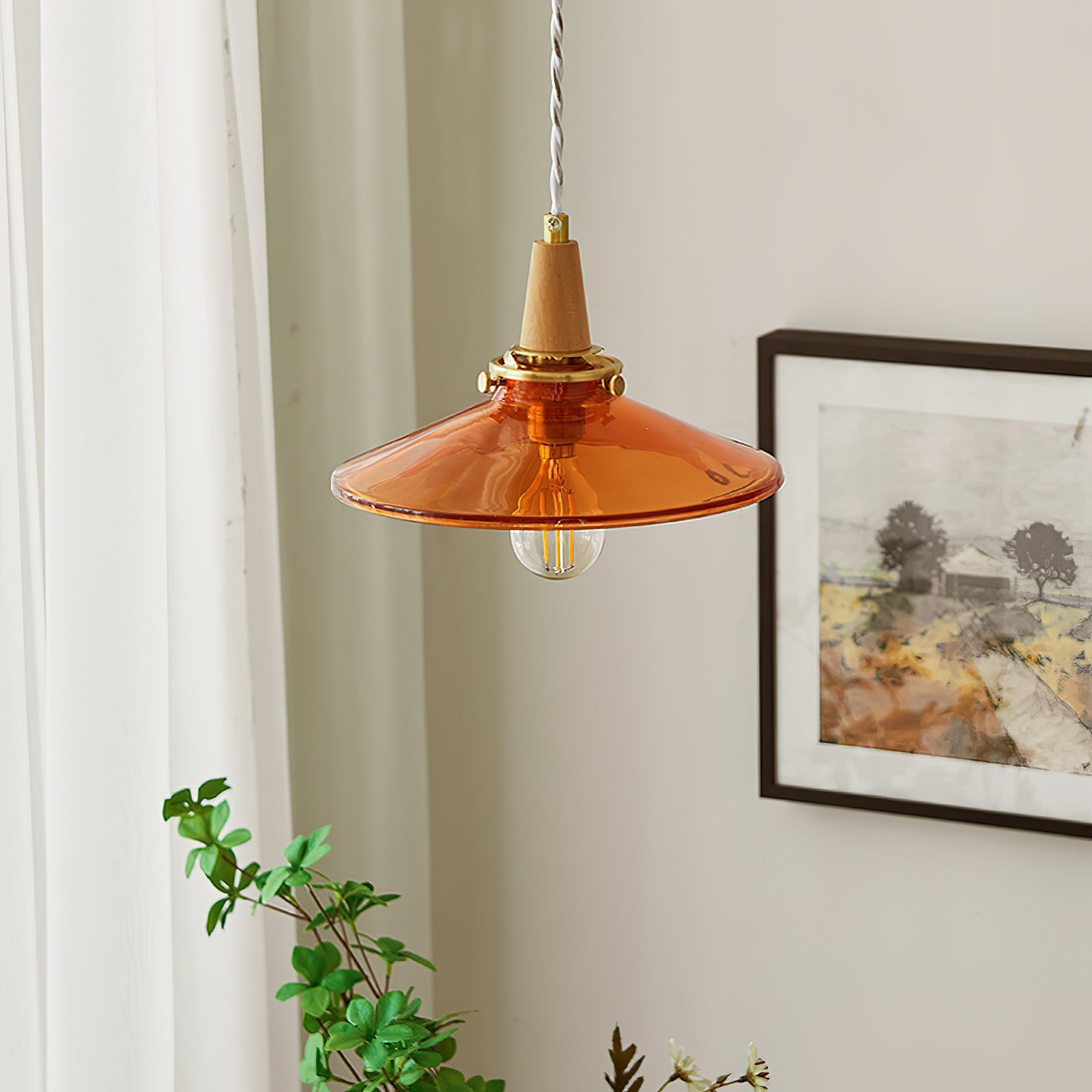 Nordic messing glazen hanglamp HL374