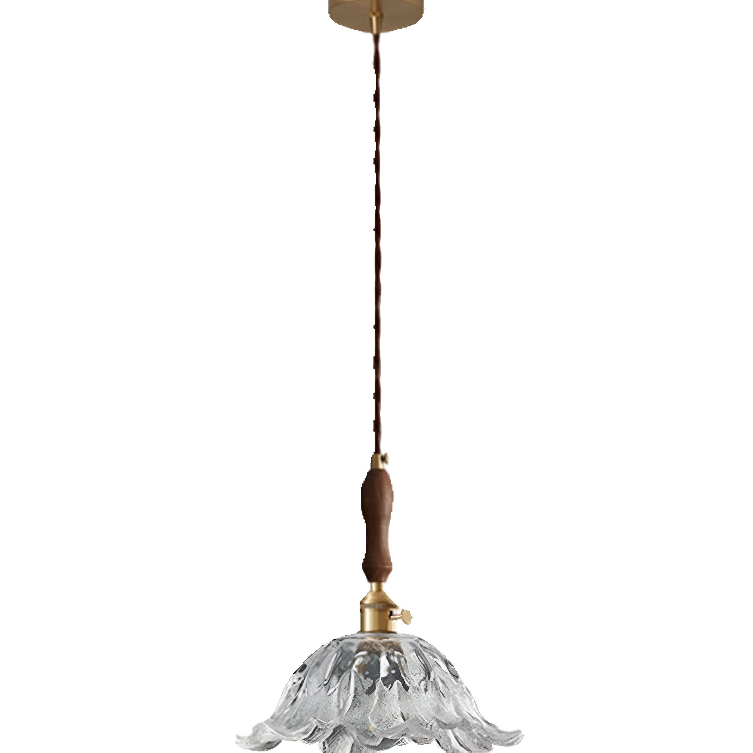Retro Franse bloemen glazen hanglamp HL1275