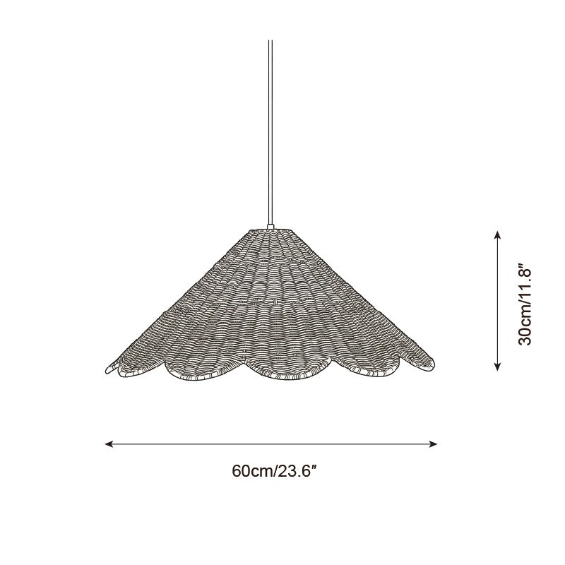 Hanglamp met geschulpte rand HL2862