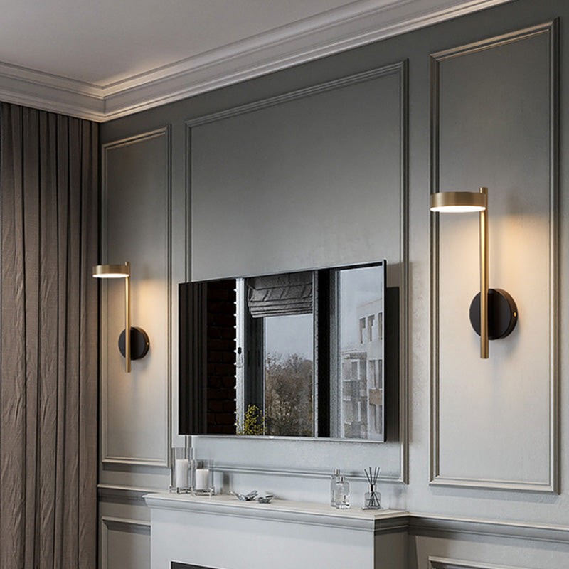 Italiaanse eenvoudige ronde metalen wandlamp HL453