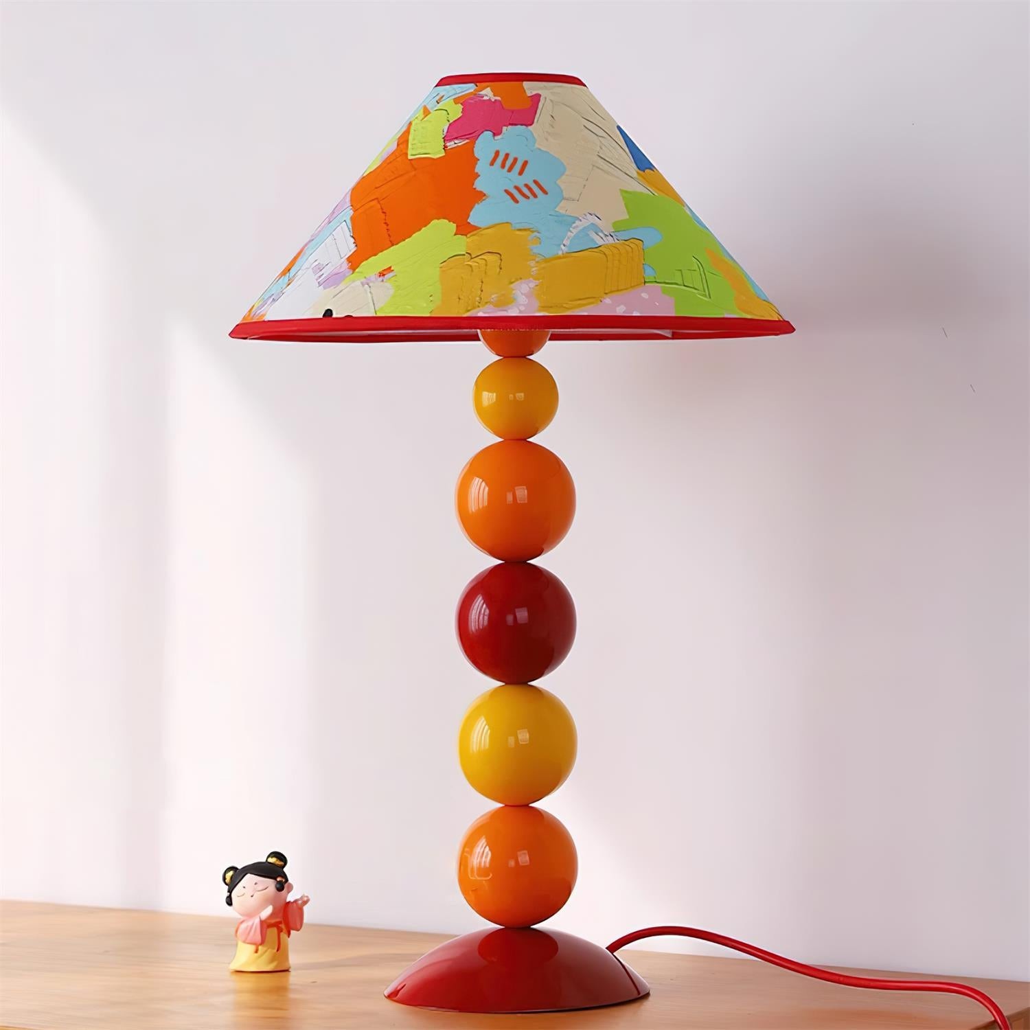 Retro kleurrijke stapelbare bal tafellamp HL724