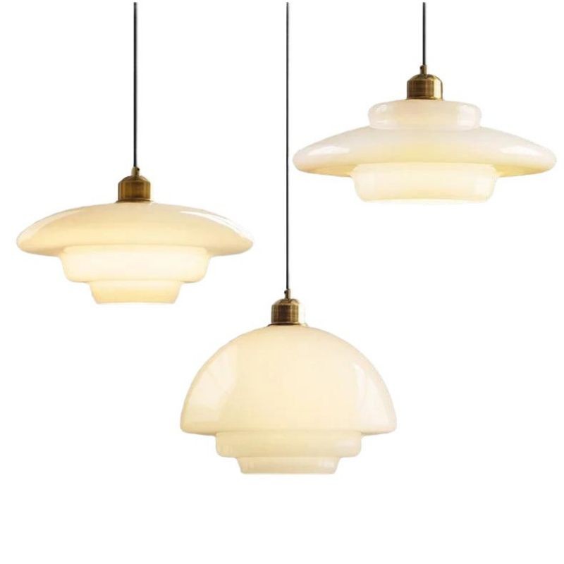Art Deco Glazen Hanglamp - Elegante Sculpturale Hanglamp Voor Eetkamer en Keuken HL190