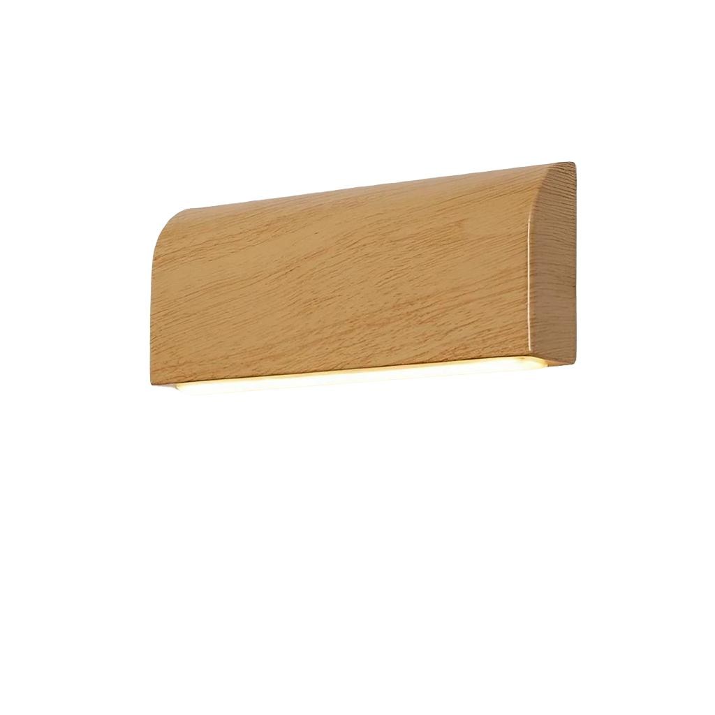 Rechthoekige LED wandlamp met houtnerfaluminium HL196