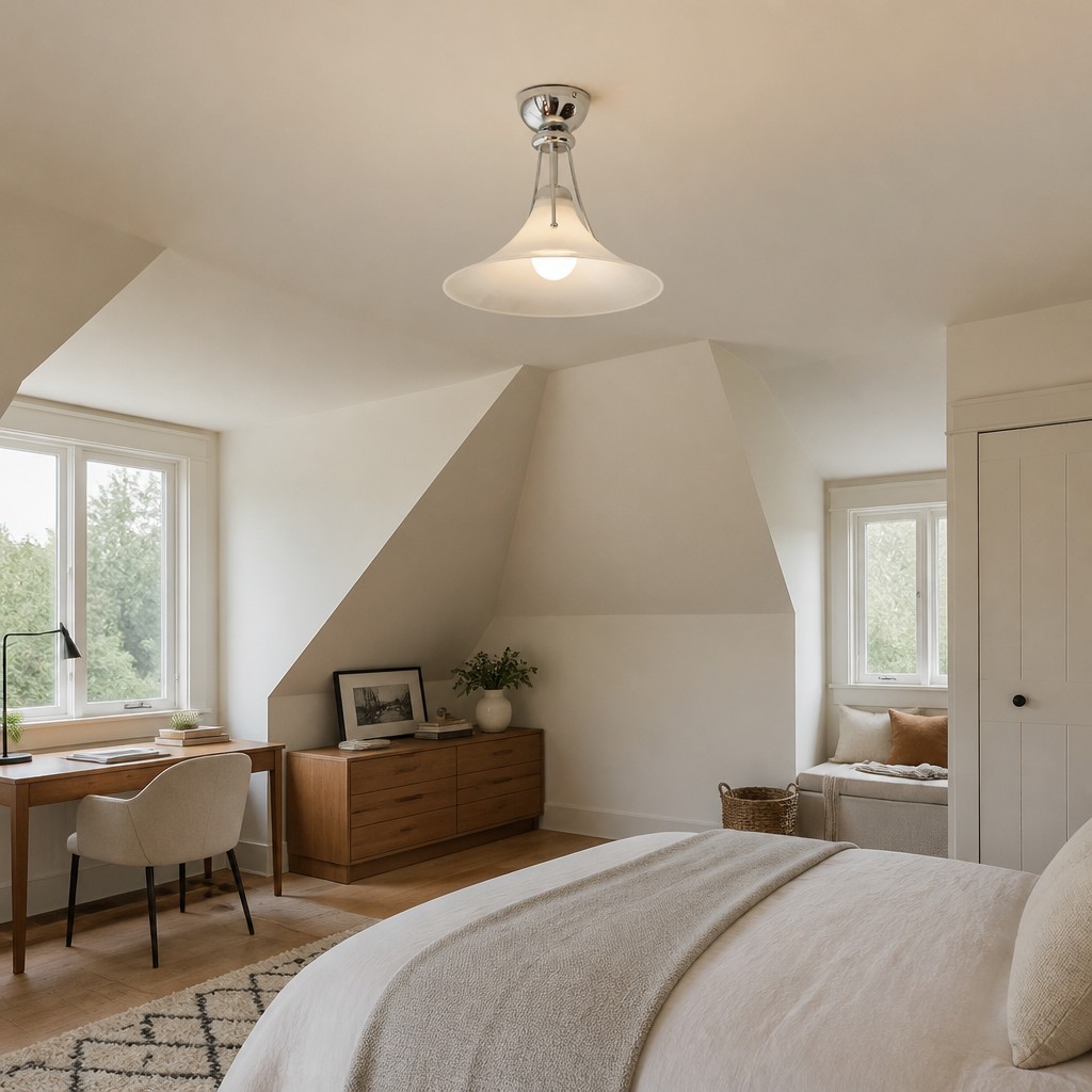Kallera Magnolia plafondlamp - Lampenkap met kleurverloop voor slaapkamer en hal HL3599