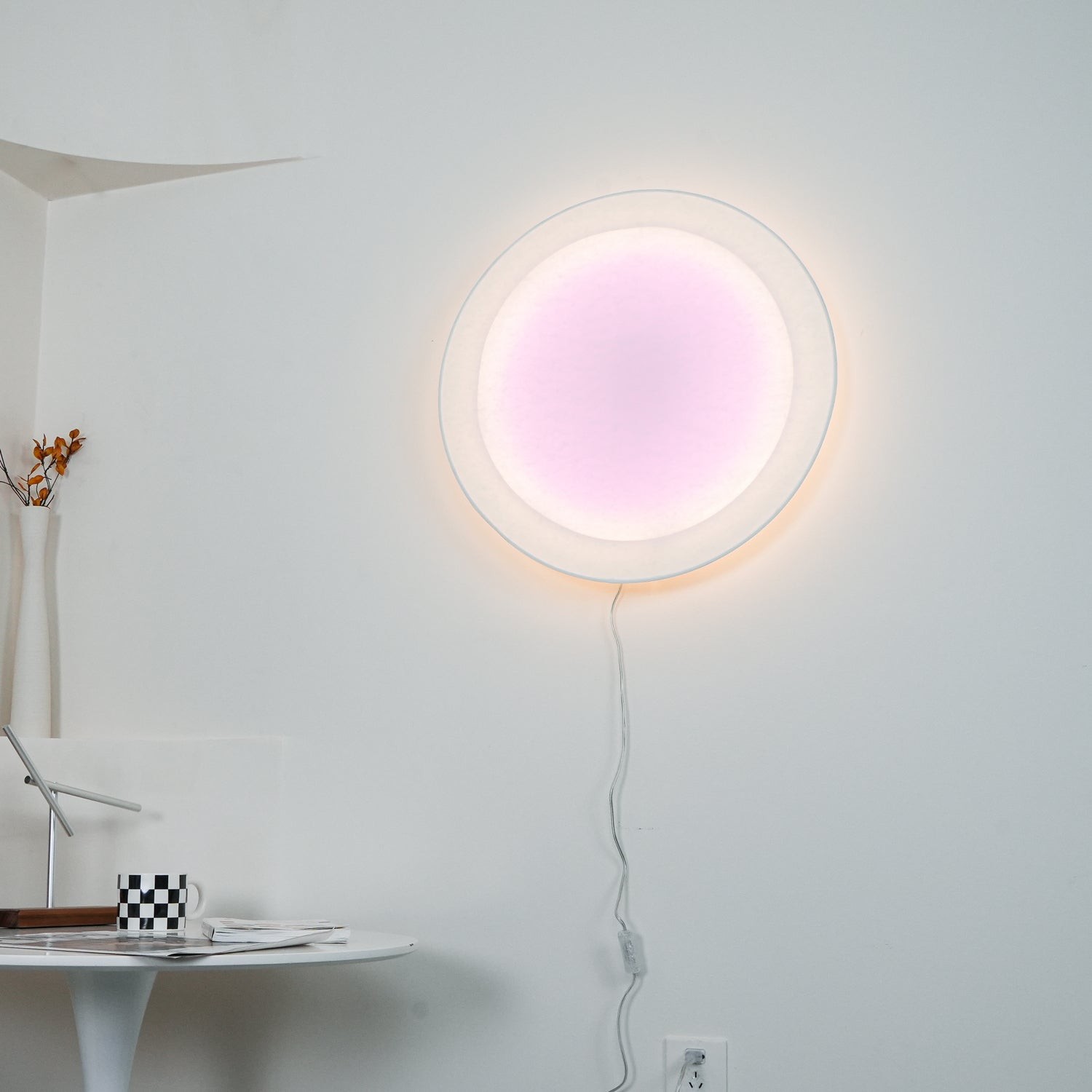 Moderne eenvoudige plug-in ronde wandlamp HL949