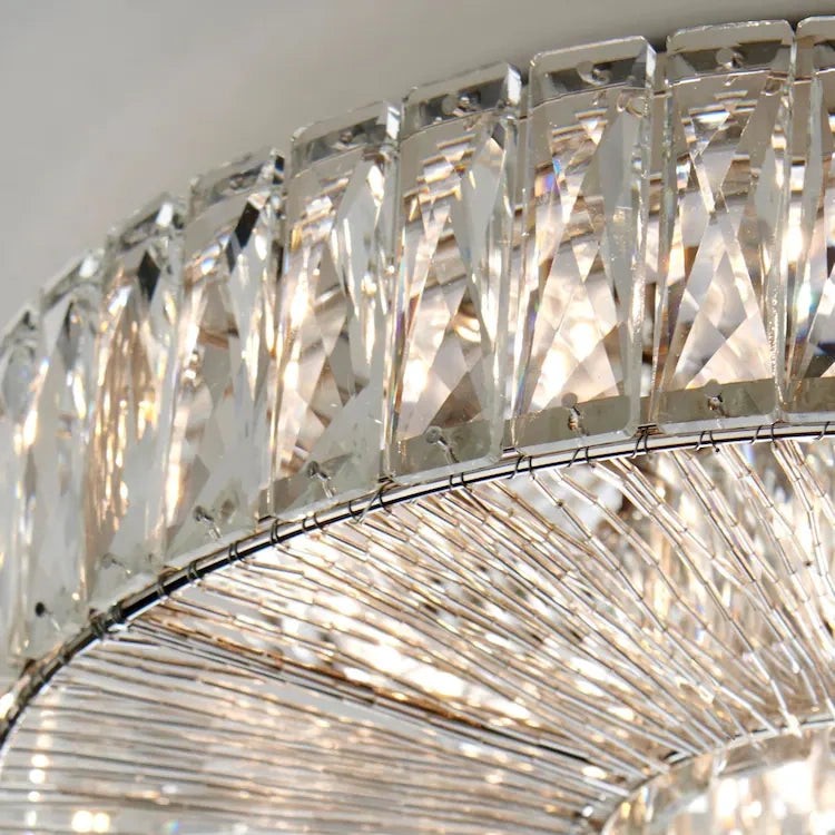 Glomar ronde plafondlamp van glas - moderne metalen en glazen afwerking voor woonruimtes HL2332