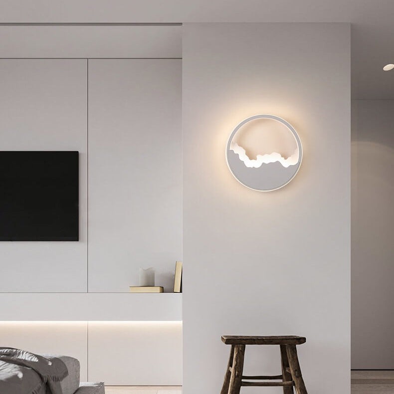 WaveGlow - Moderne ovale LED wandlamp van ijzer met een verfijnd golfdesign HL1212