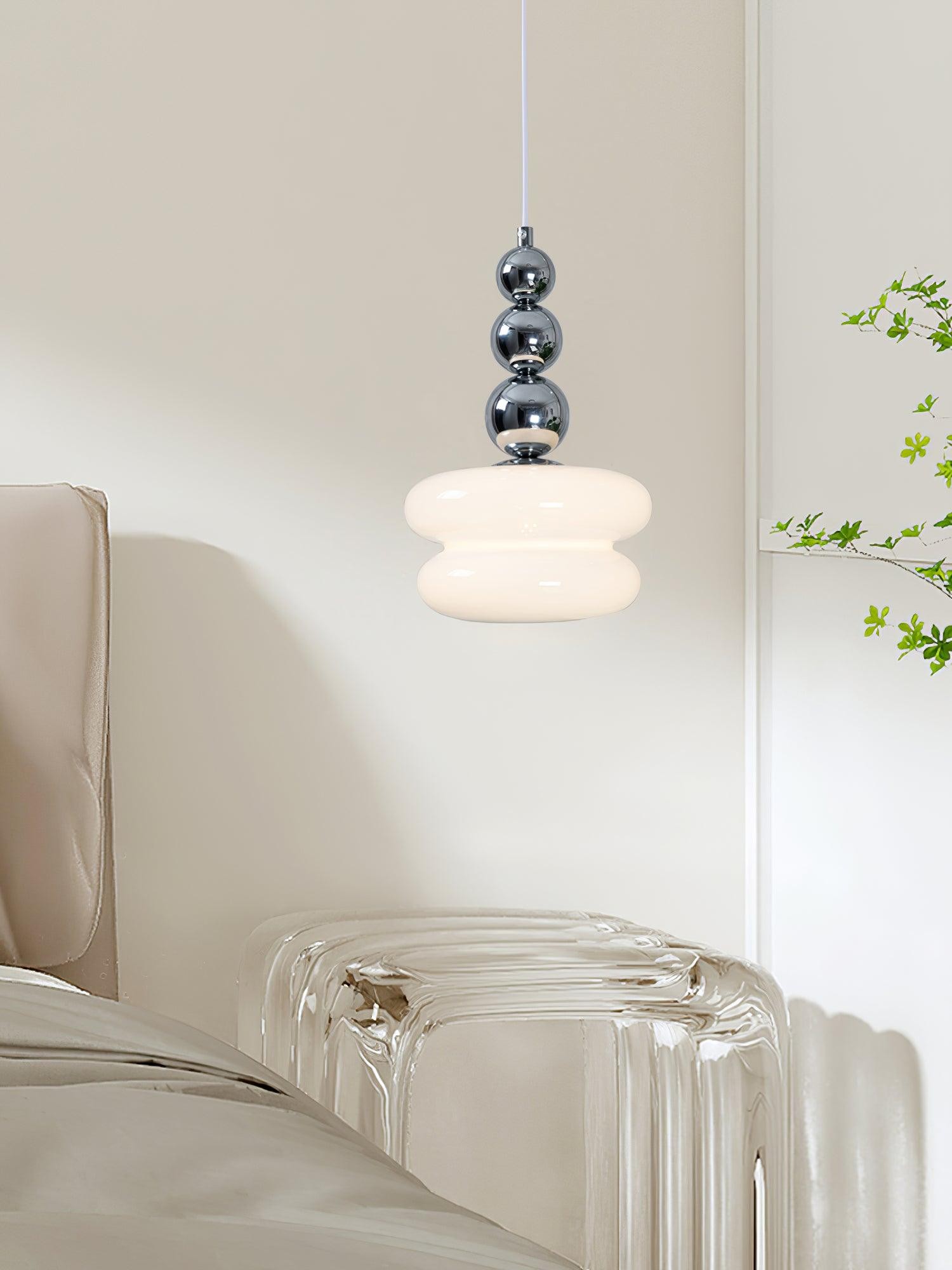 Hedendaagse Scandinavische glazen bolvormige hanglamp voor woonkamer HL689