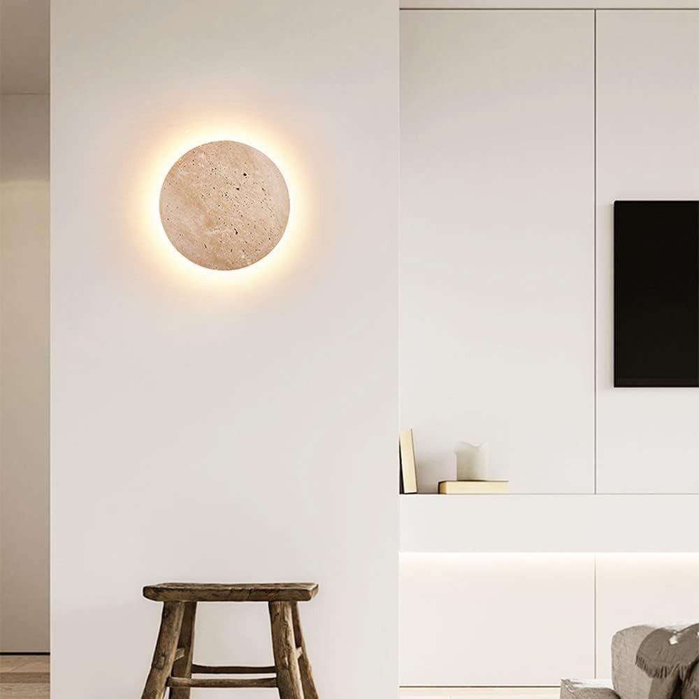 Amber Loft Travertin Ronde Wandlamp HL3438