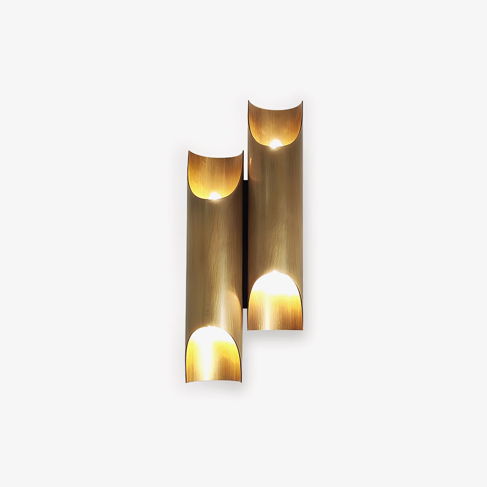 Dubbele buis wandlamp van messing HL404