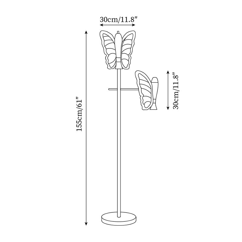 Galileo Butterfly vloerlamp HL2565