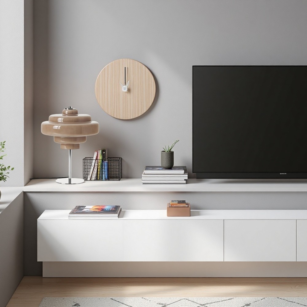 Koloro Meerlaagse Bauhaus Glazen Tafellamp - Kleurrijk Nachtlampje voor de Slaapkamer HL1333