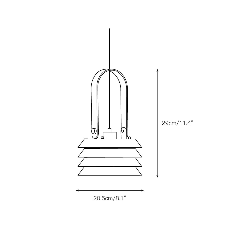 Minimalistische hanglamp in lantaarnstijl HL2973