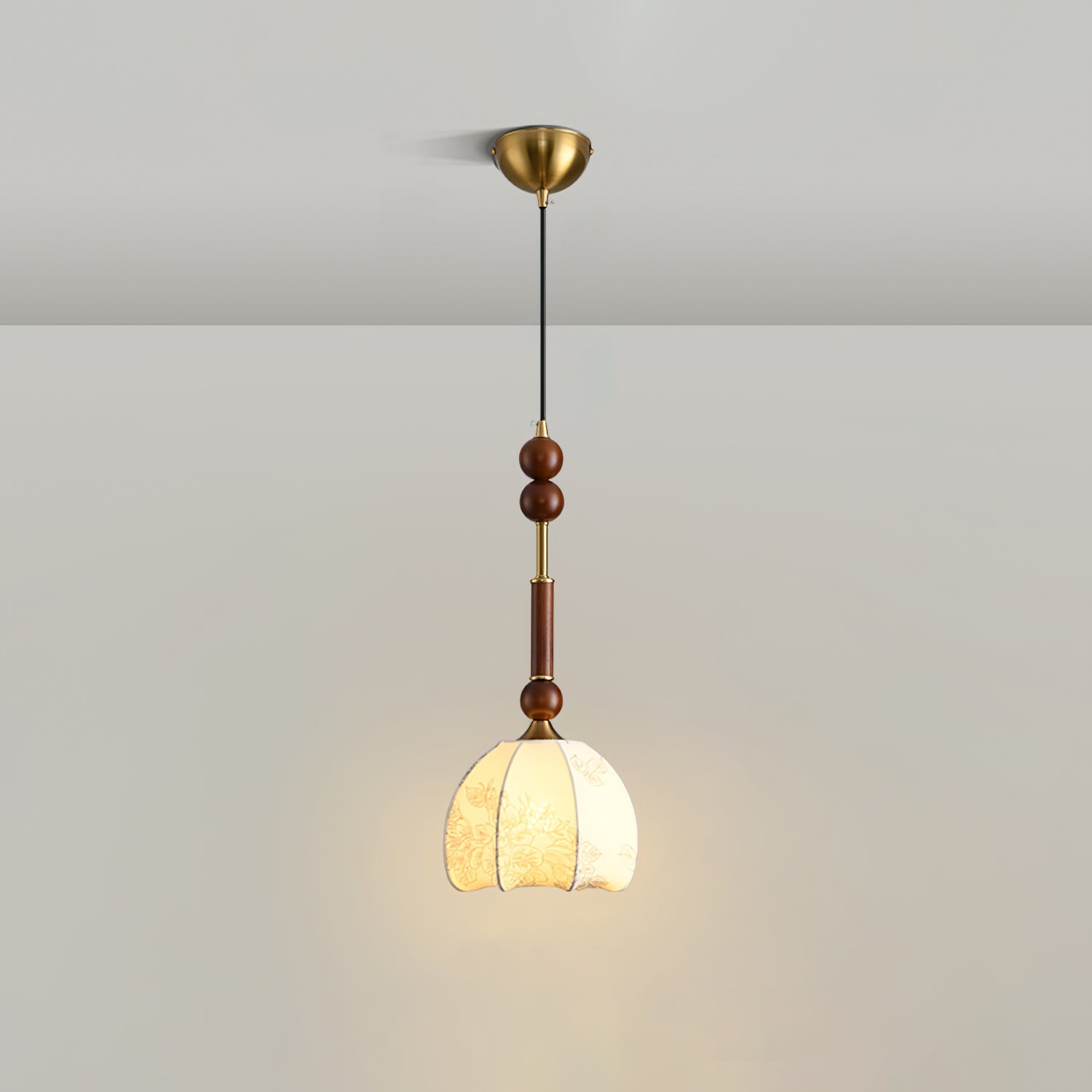 Retro massief houten serie hanglamp HL770