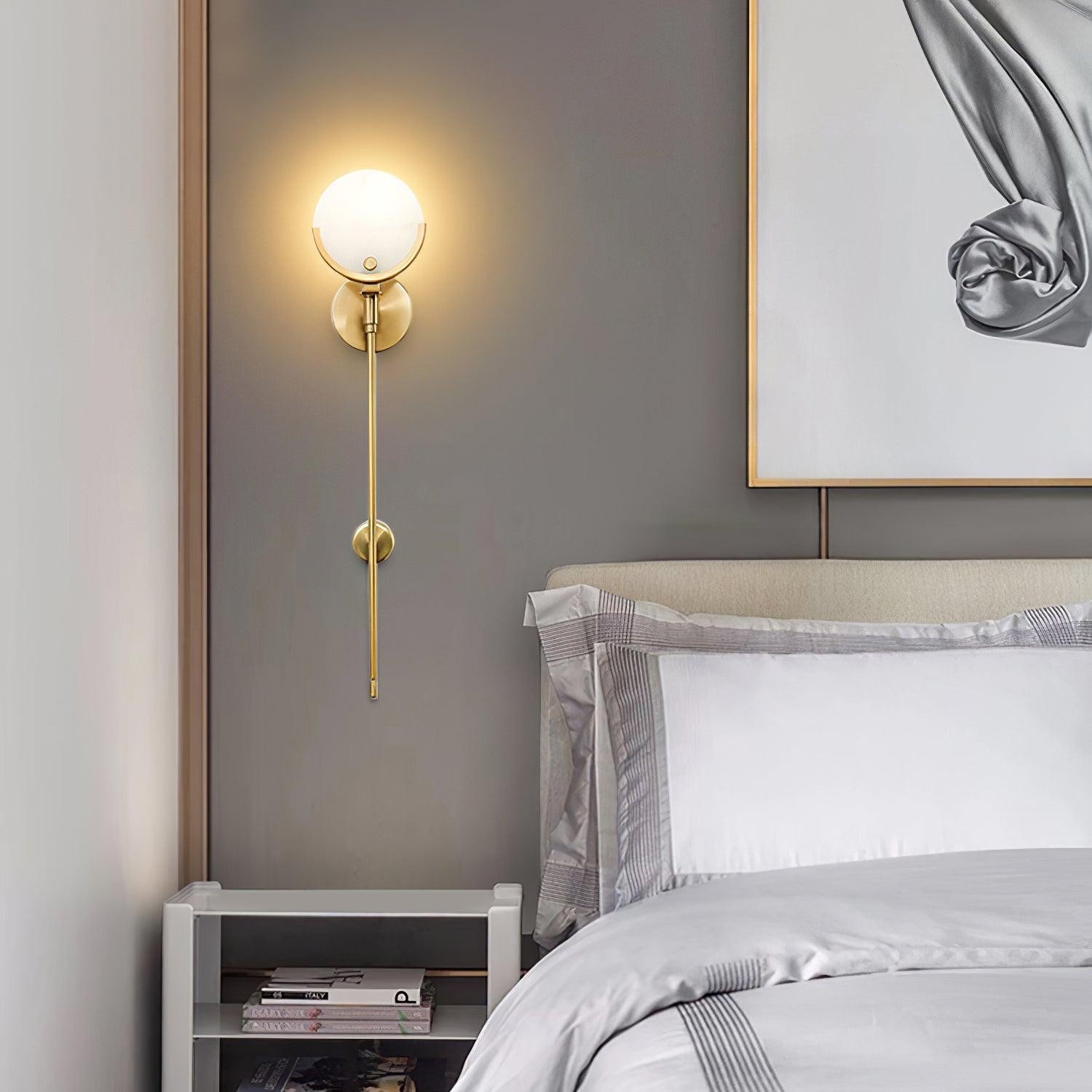Ava messing alabaster wandlamp HL2941
