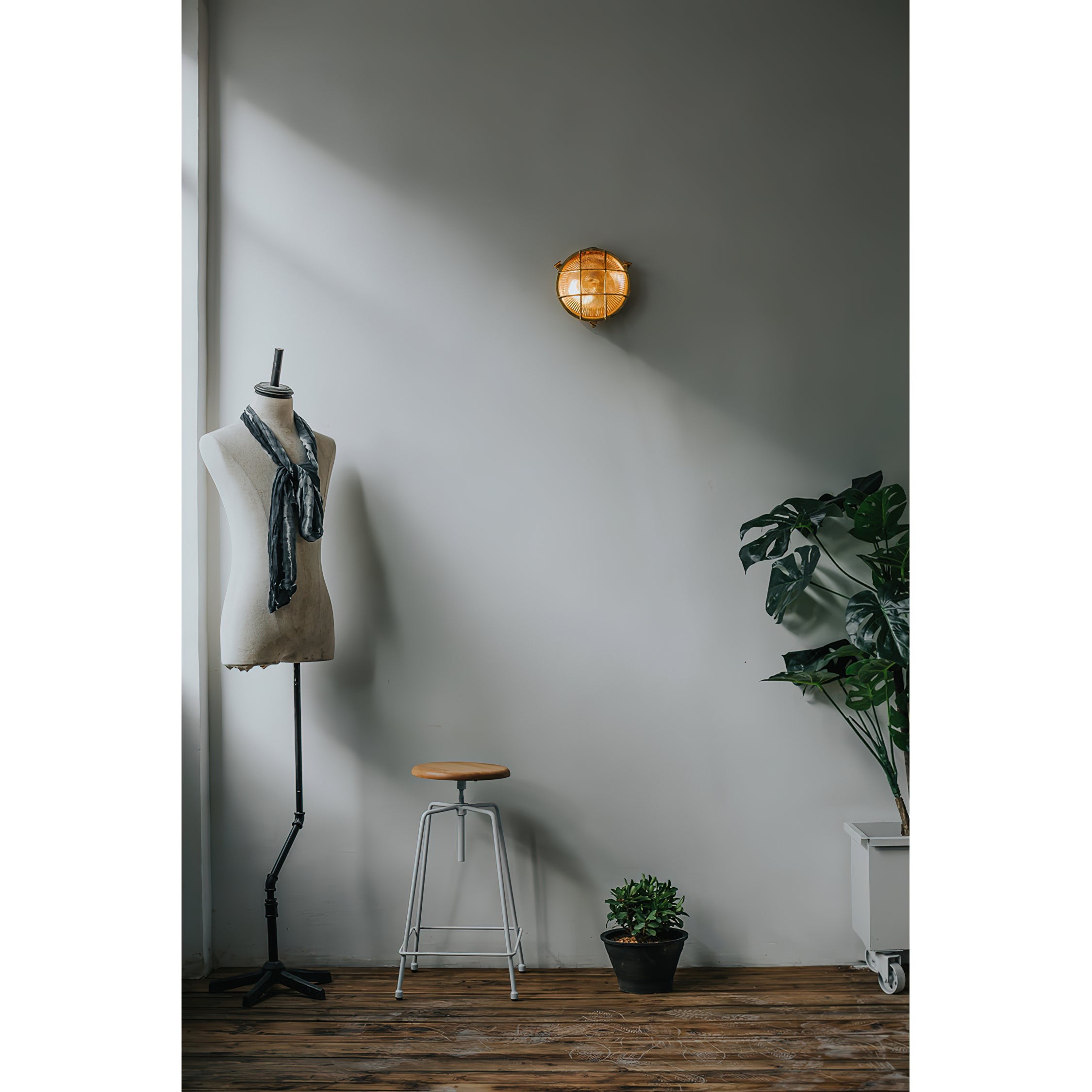 Fremantle messing bunkerwandlamp HL3189