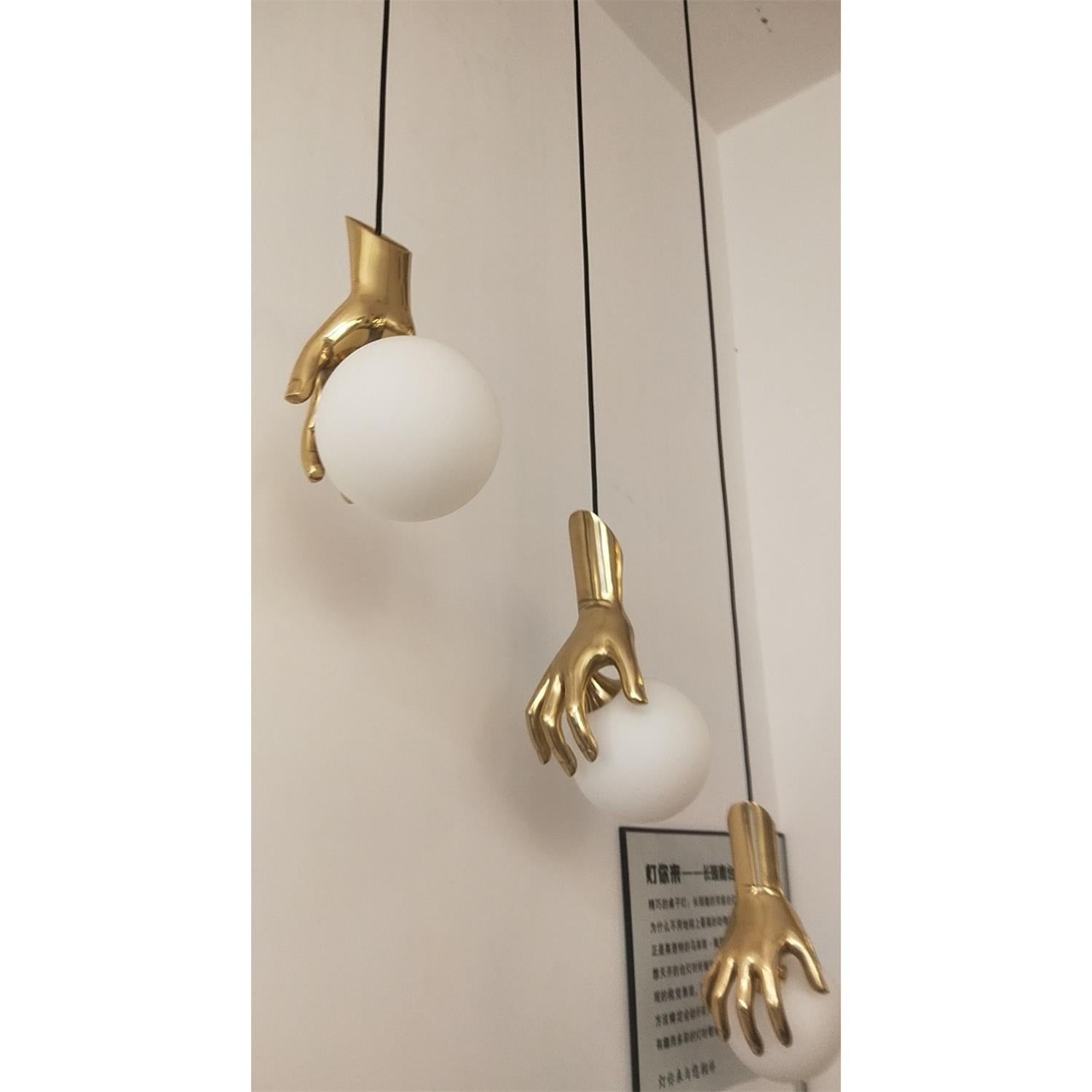 Hanglamp met bolvormige hand en hand HL3004