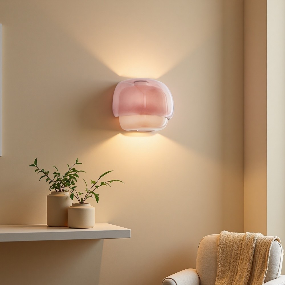 Clinco Kleurrijke glazen wandlamp - moderne dubbele bolvormige bedlamp HL1096
