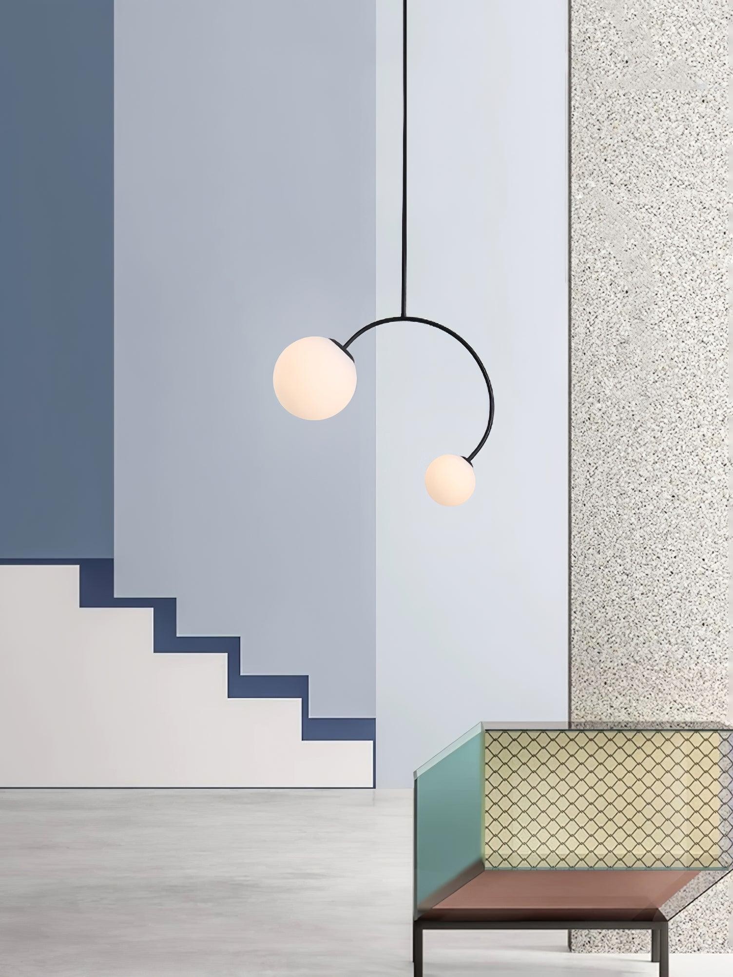 Creatieve dubbele glazen hanglamp HL365
