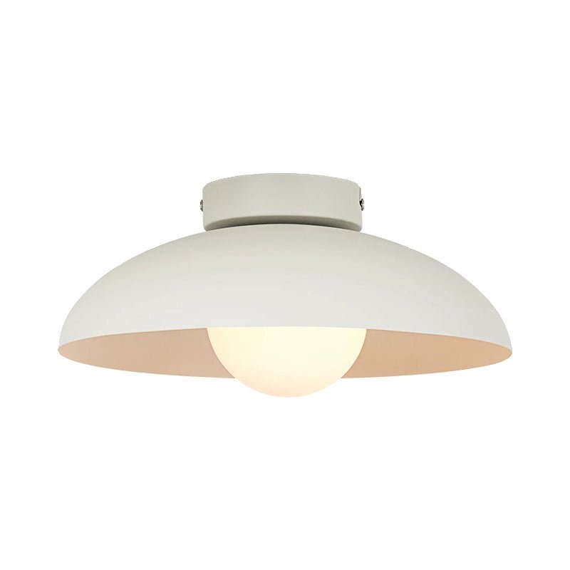 Matte zwarte glazen koepel plafondlamp HL543