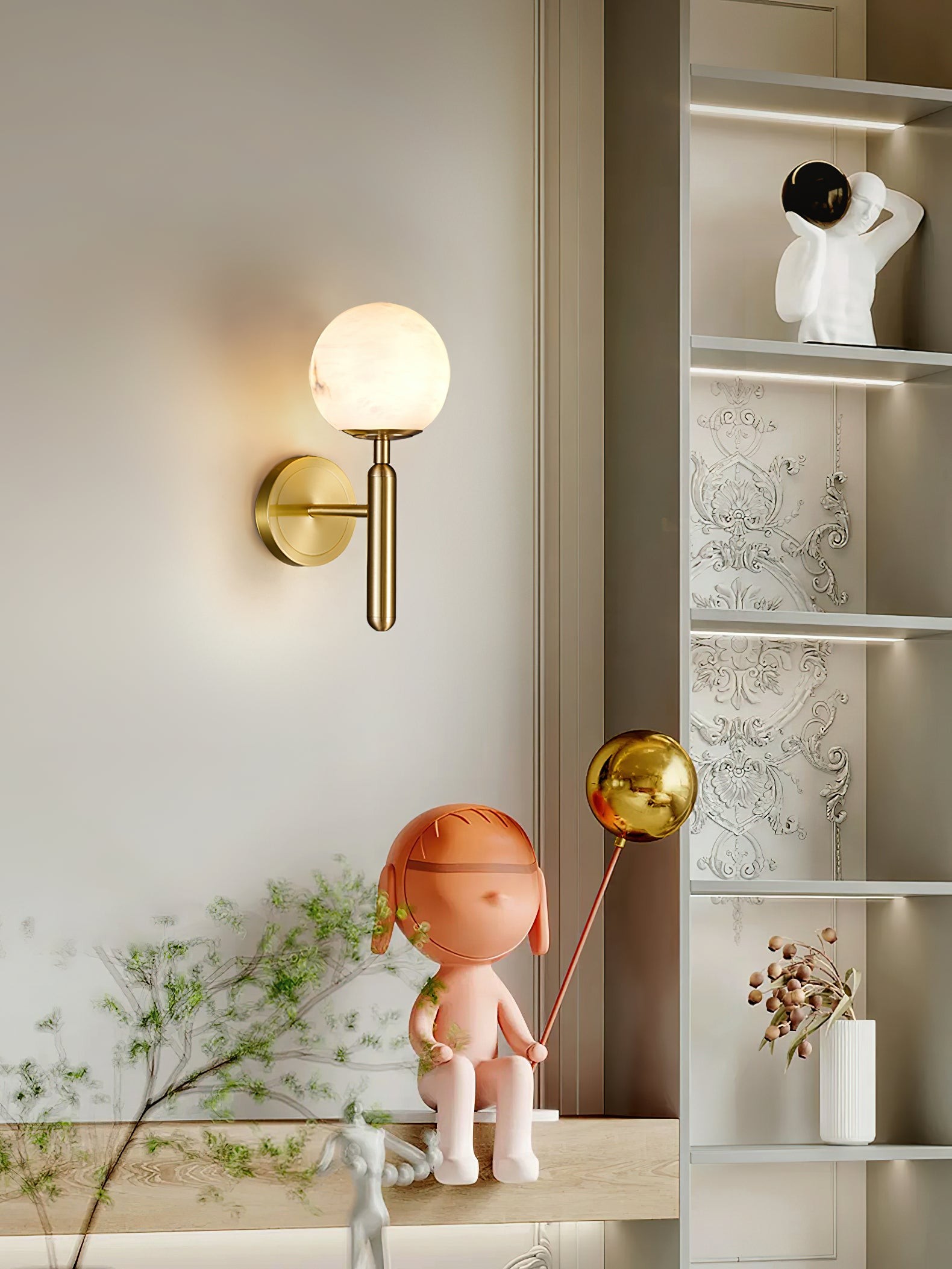 Mian alabaster wandlamp HL2992