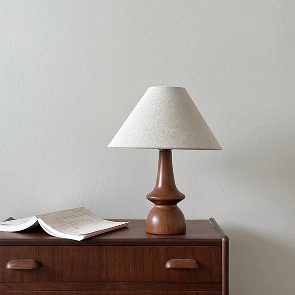Olivia Vintage Massief Houten Tafellamp HL1259