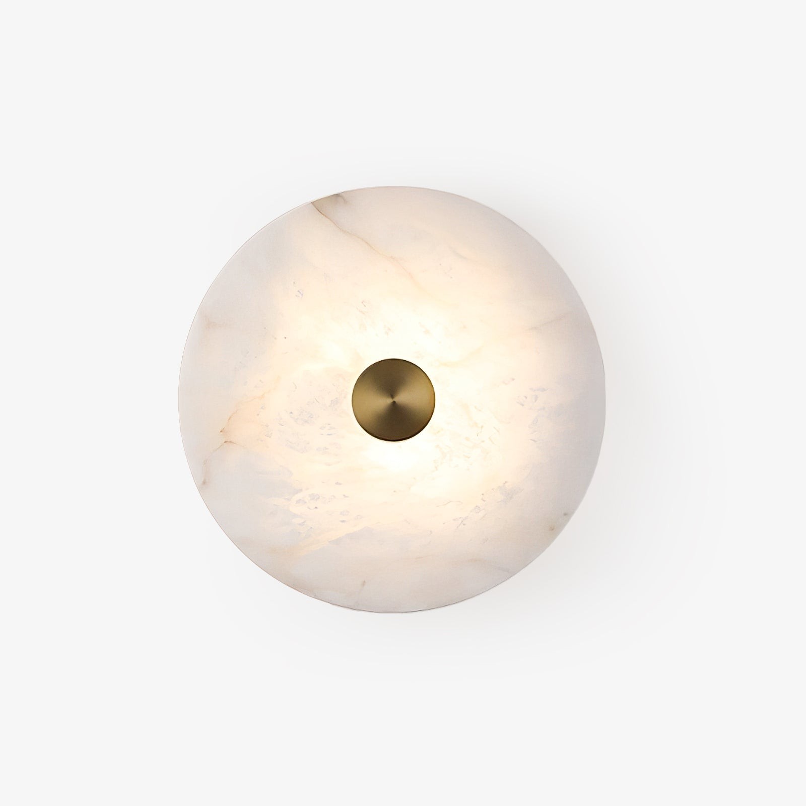 Schijfvormige albasten wandlamp HL464