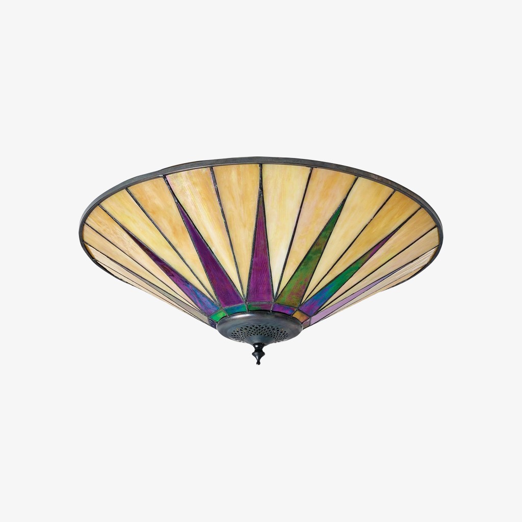 TF Dark Star Tiffany plafondlamp - glas-in-lood sterontwerp voor eetkamer of hal HL2232