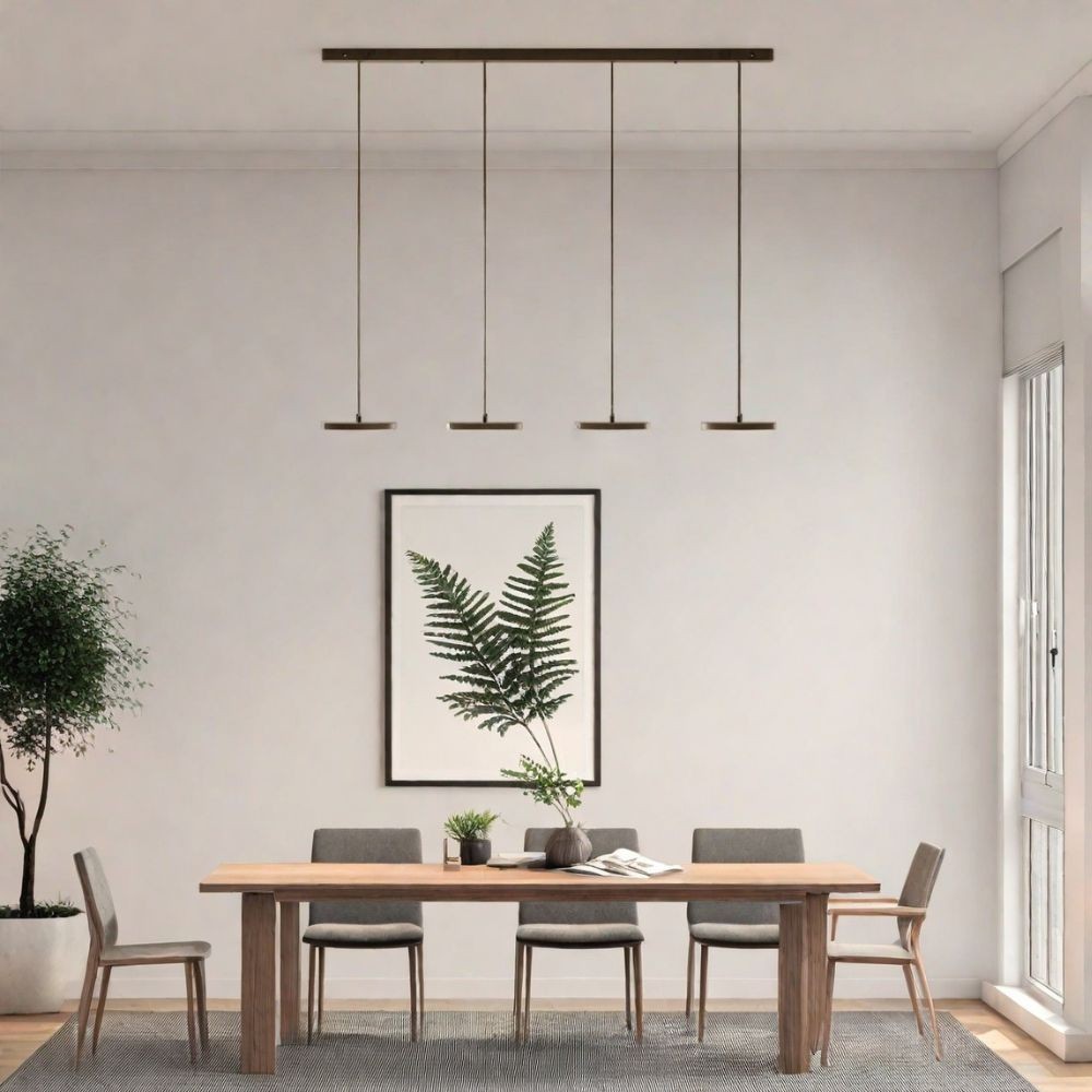 Schijfvormige Moderne Hanglamp - Zwart Wit LED Ontwerp HL1051