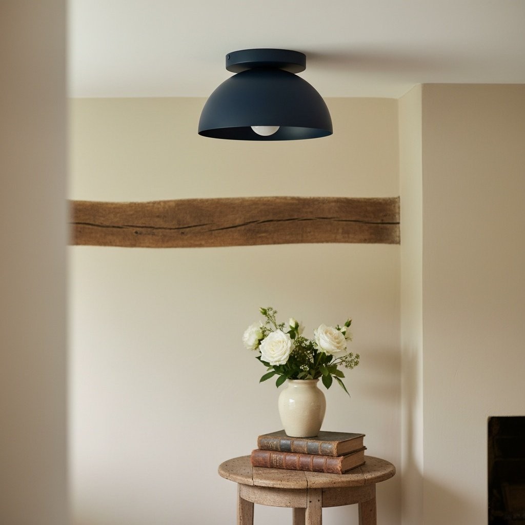 Metio Dome Shade Plafondlamp - Moderne Gekleurde Metalen Lamp voor Woonkamer en Slaapkamer HL1733