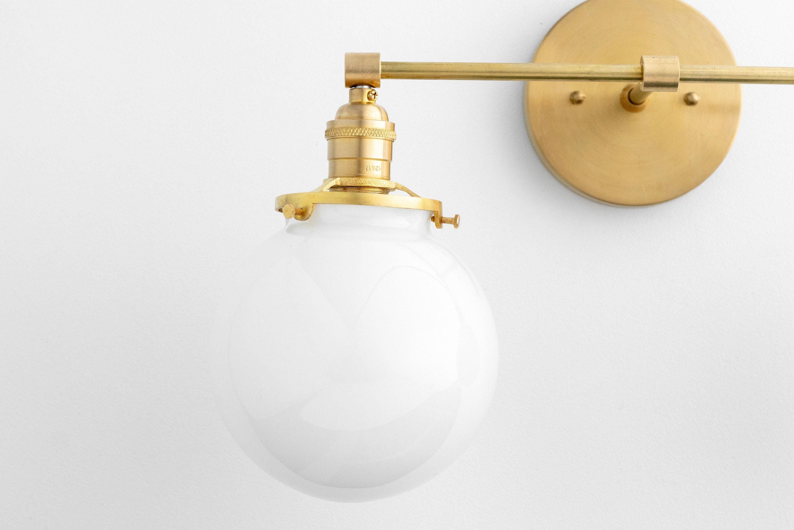 Lumio Globe glazen bol wastafellamp - moderne badkamerlamp met twee lampen HL1671