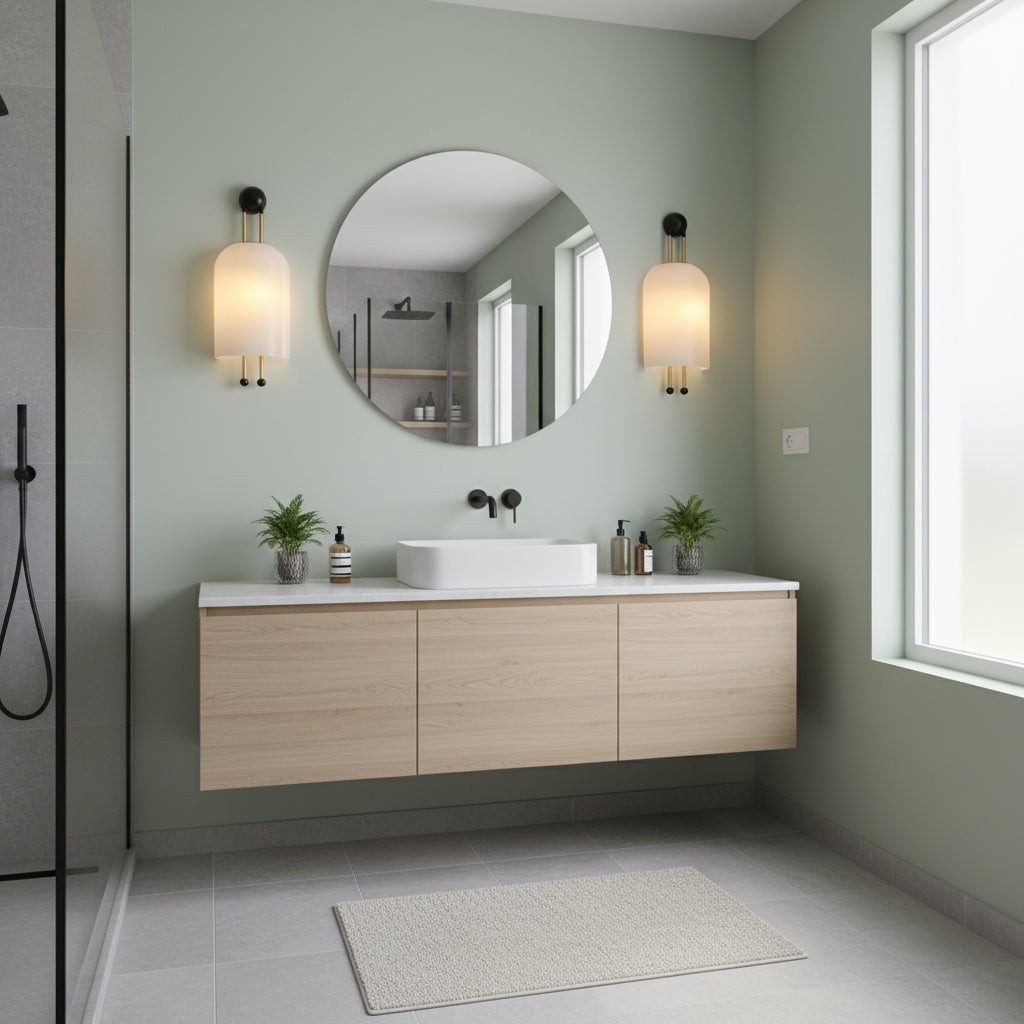 Wandlamp met glazen lantaarn HL3031
