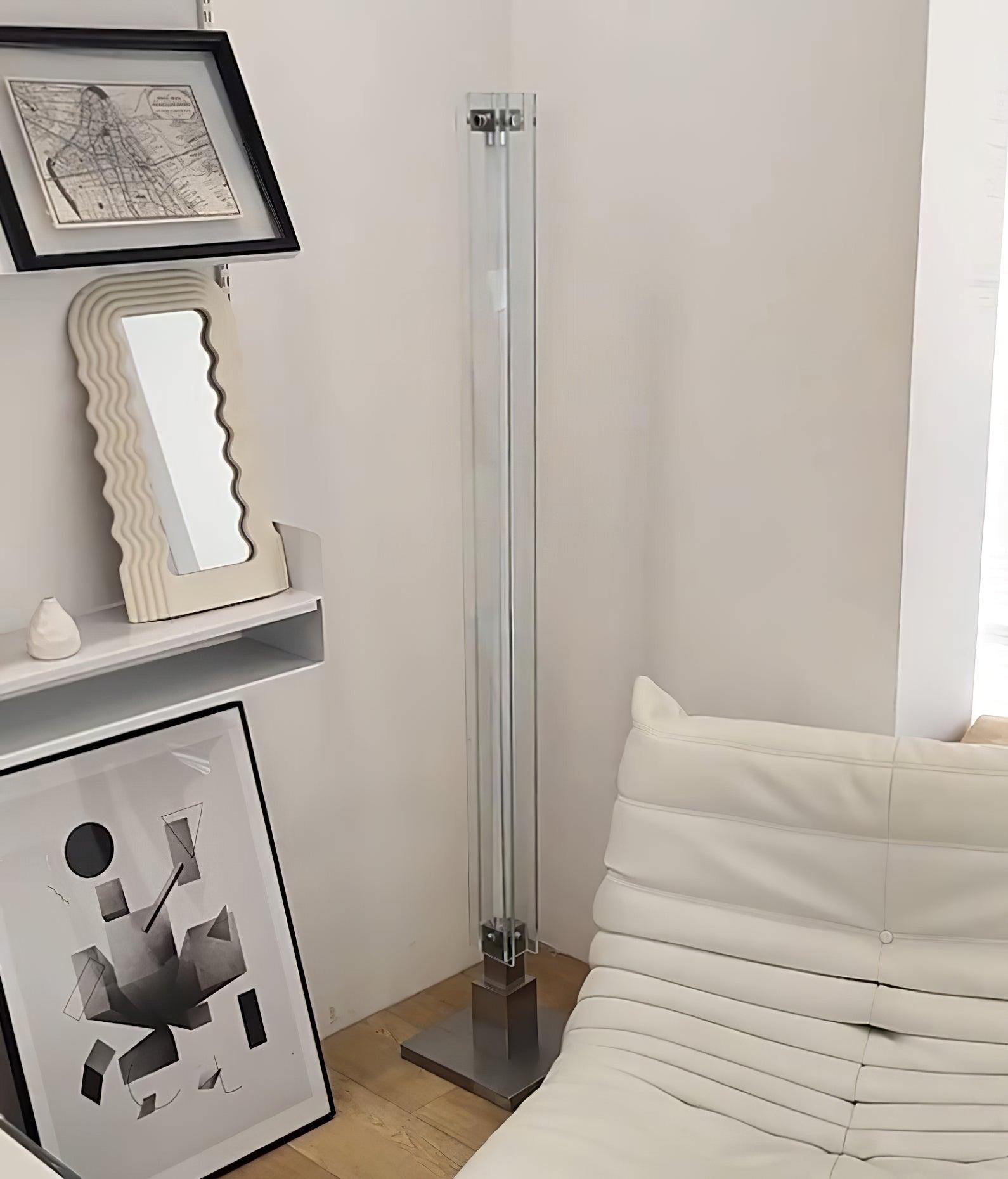 Minimalistische glazen vloerlamp in industriële stijl HL968
