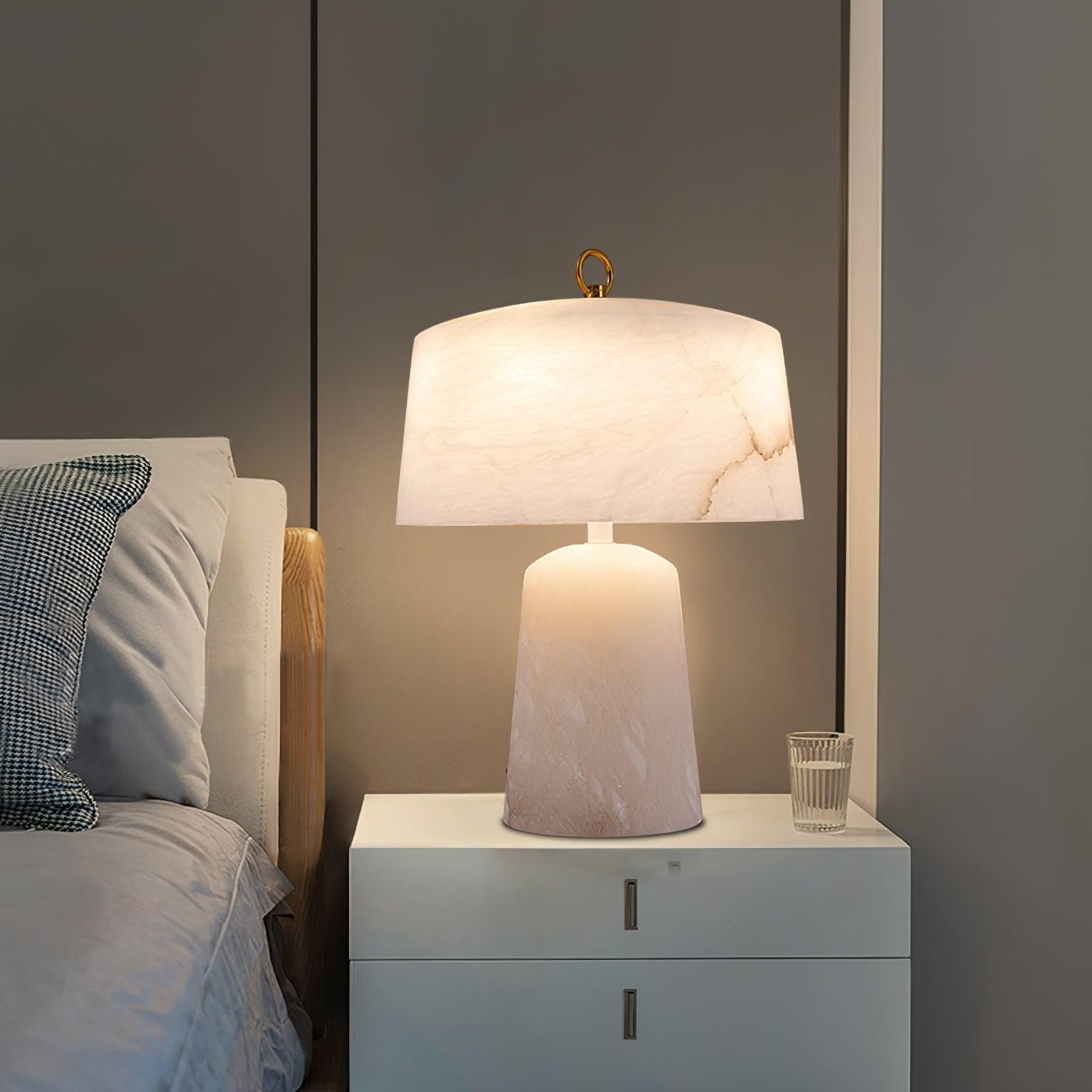 Lichte luxe stijl marmeren stenen tafellamp HL355