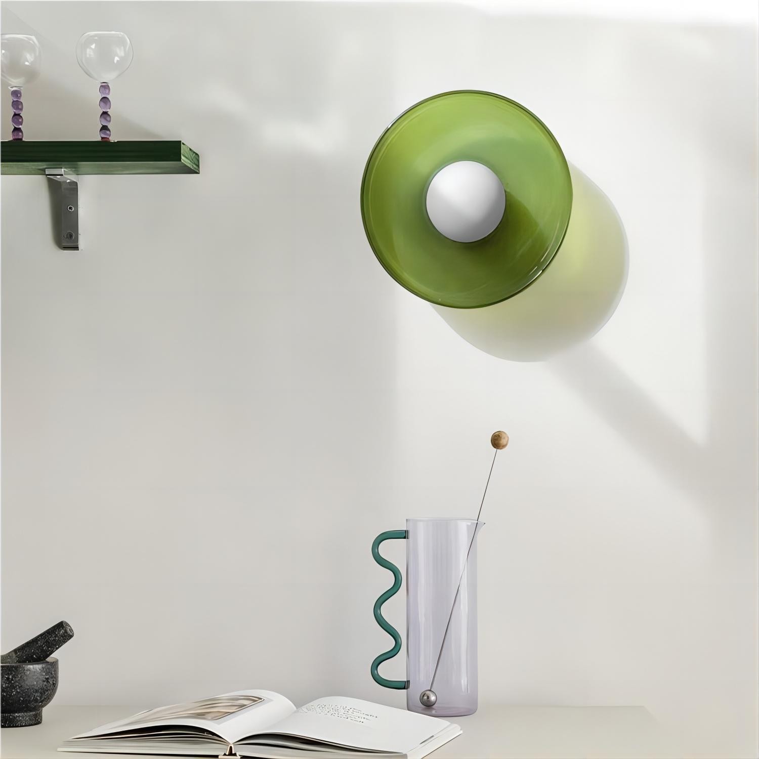 Morandi Glazen Schijf Orb Plafondlamp Wandlamp HL158
