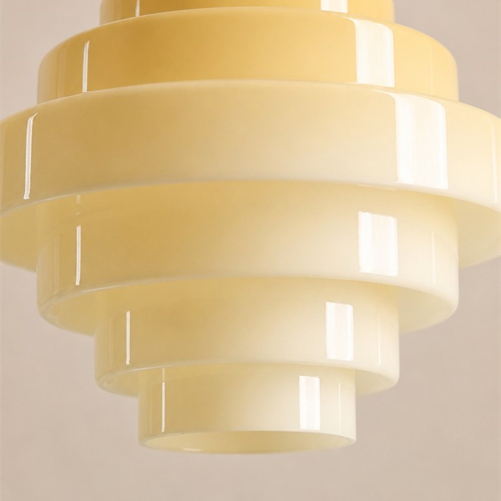 Sanenos Retro Geometrische Hanglamp met Glazen Kap en Kleurverloop voor Woon- of Eetkamer HL3523
