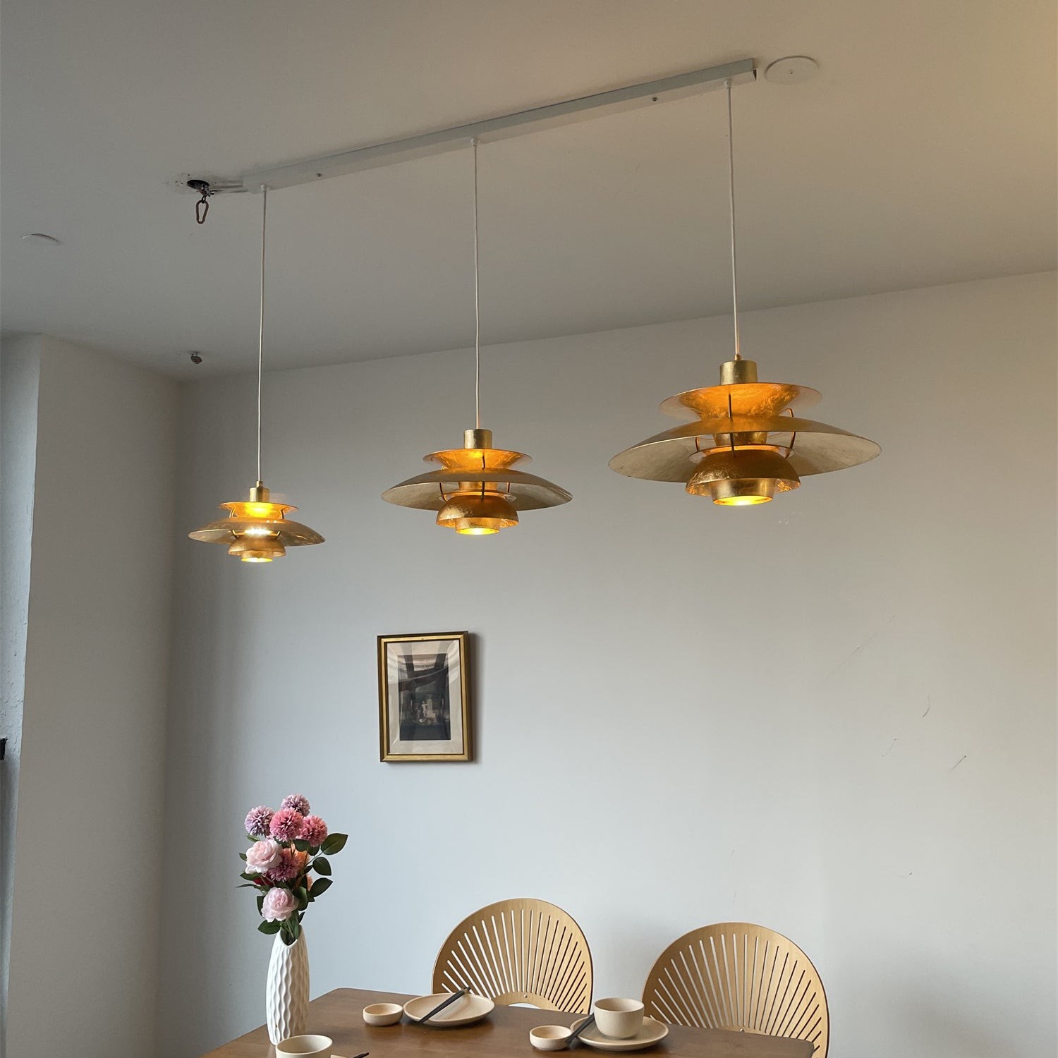 Hanglamp HL3315 met gouden folie