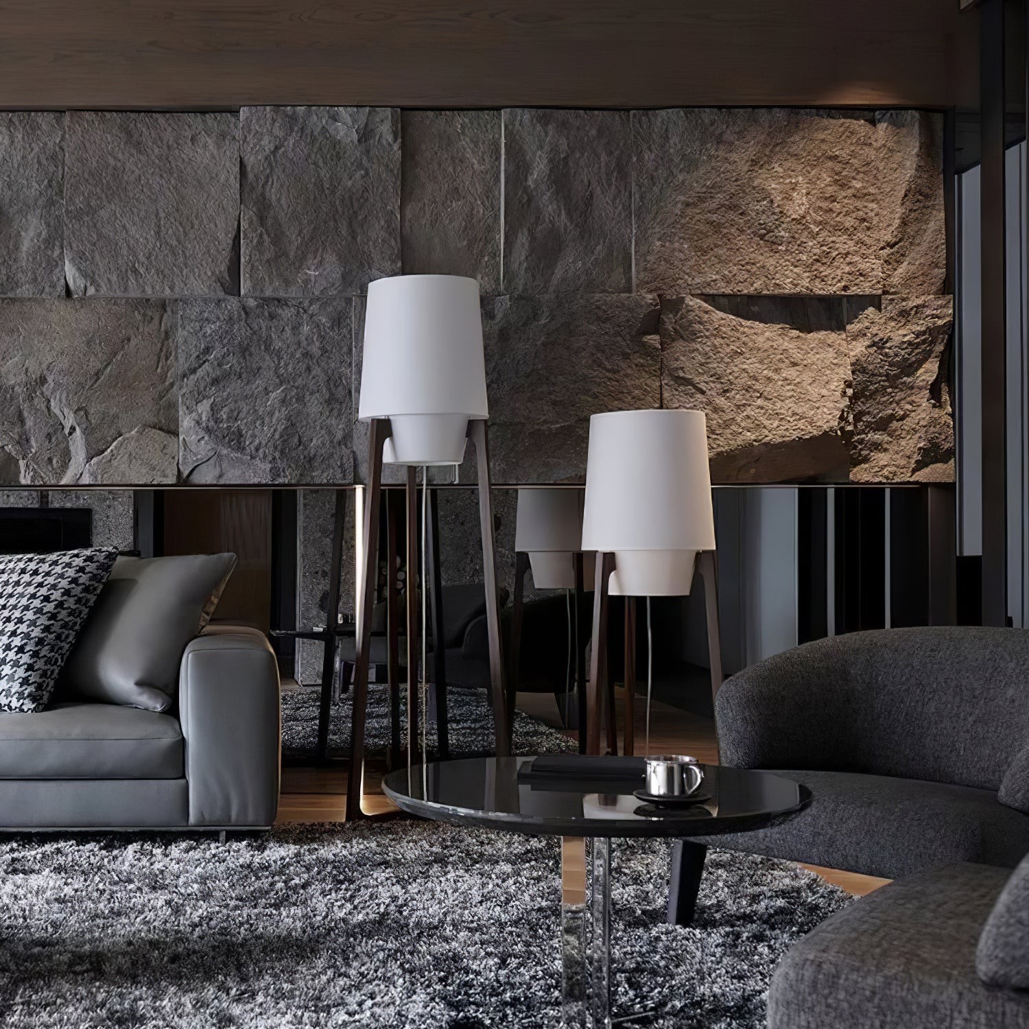 Moderne eenvoudige Chinese stijl massief houten vloerlamp HL569